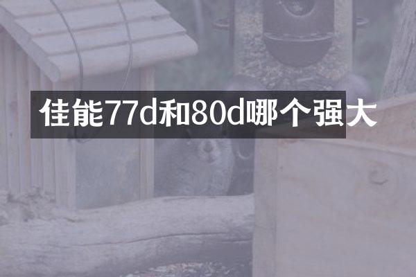 佳能77d和80d哪个强大