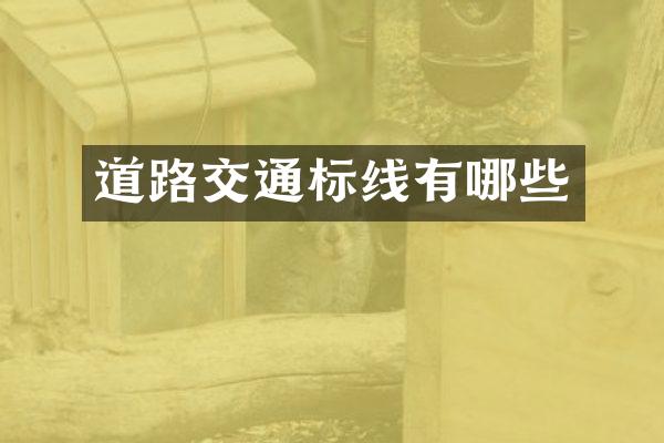 道路交通标线有哪些