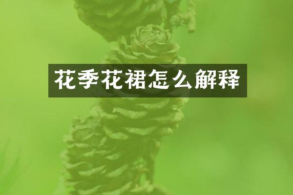 花季花裙怎么解释