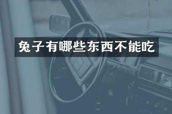 兔子有哪些东西不能吃