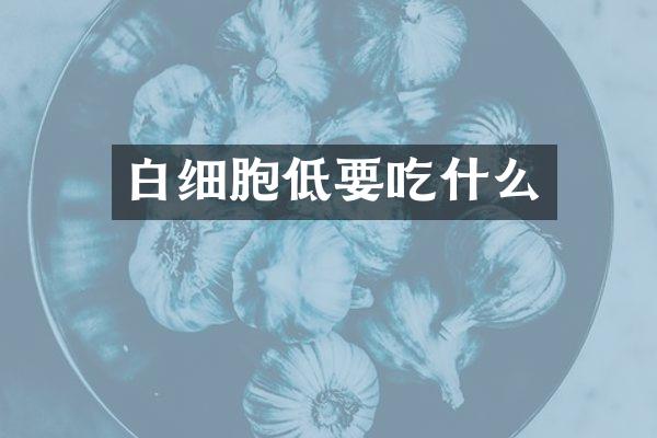 白细胞低要吃什么