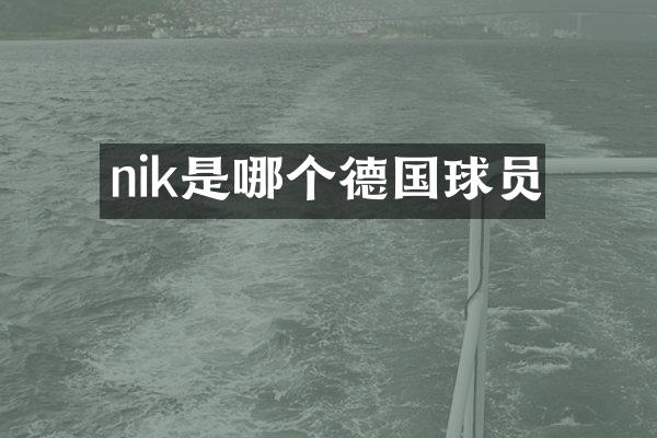 nik是哪个德国球员