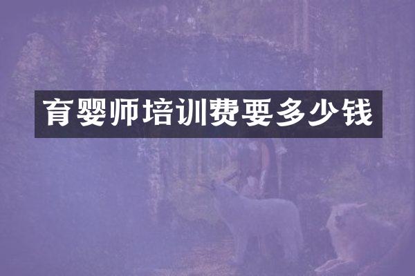 育婴师培训费要多少钱