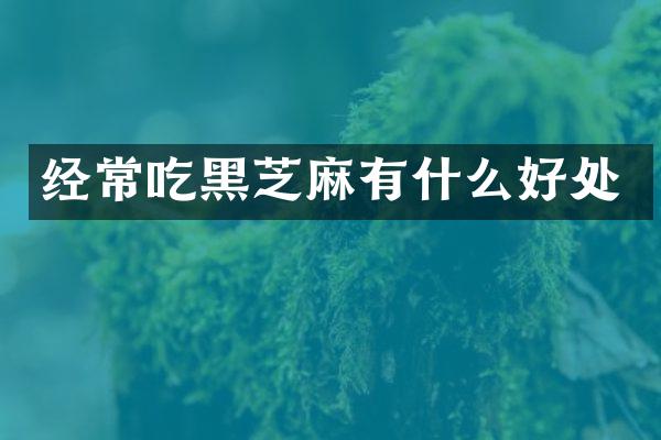 经常吃黑芝麻有什么好处