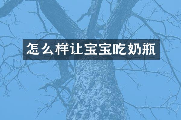 怎么样让宝宝吃奶瓶