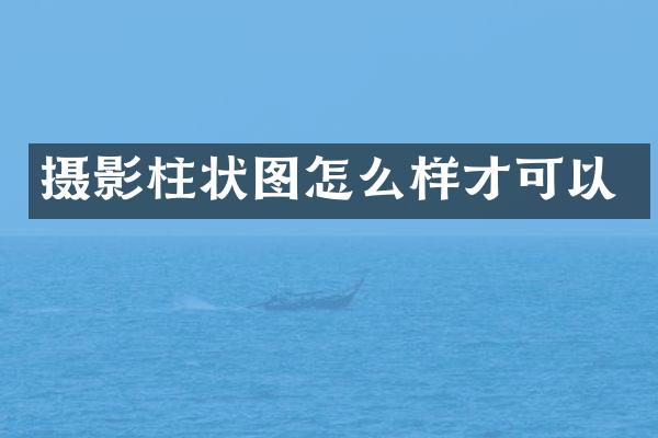 摄影柱状图怎么样才可以