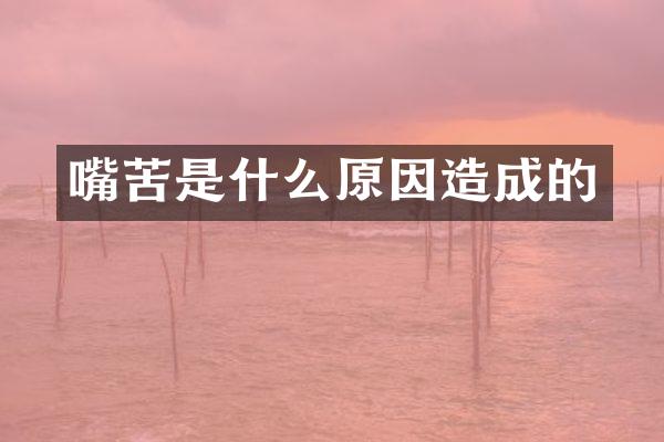 嘴苦是什么原因造成的