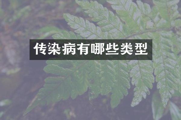 传染病有哪些类型