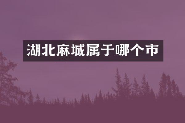 湖北麻城属于哪个市