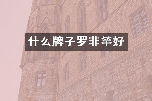 什么牌子罗非竿好