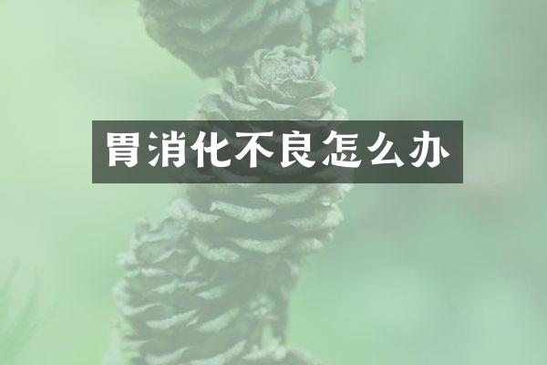 胃消化不良怎么办