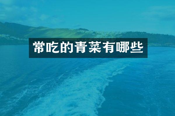 常吃的青菜有哪些