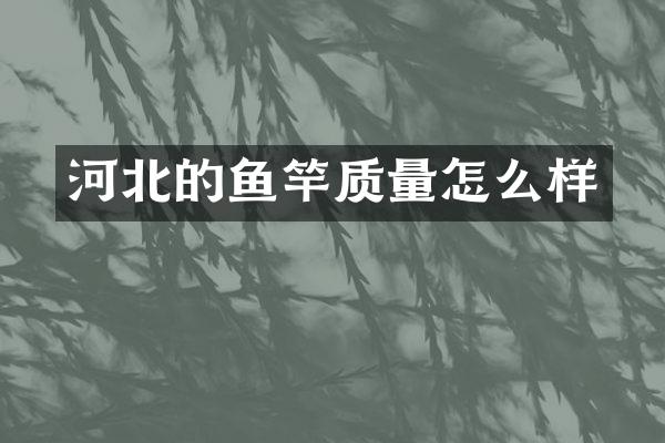 河北的鱼竿质量怎么样
