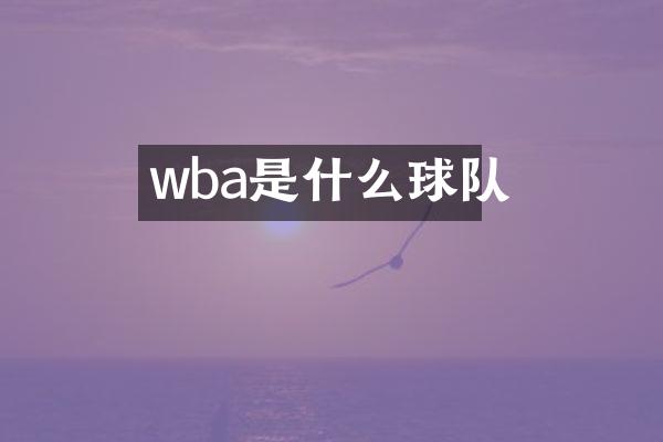 wba是什么球队