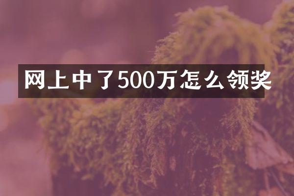 网上中了500万怎么领奖