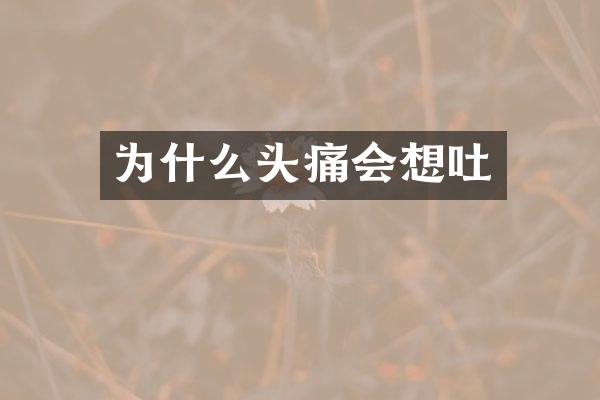 为什么头痛会想吐