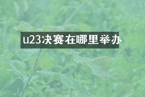 u23决赛在哪里举办