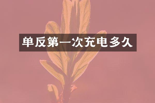 单反第一次充电多久