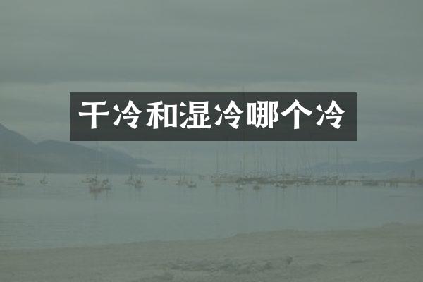 干冷和湿冷哪个冷