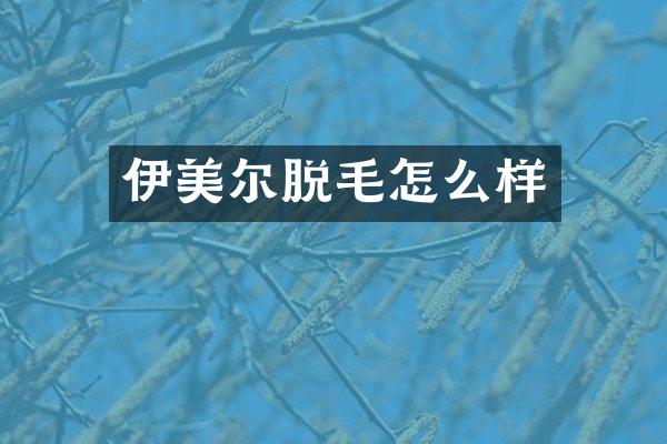 伊美尔脱毛怎么样