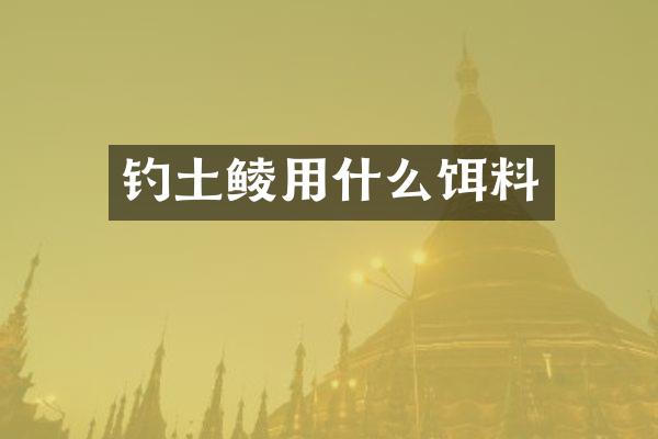 钓土鲮用什么饵料