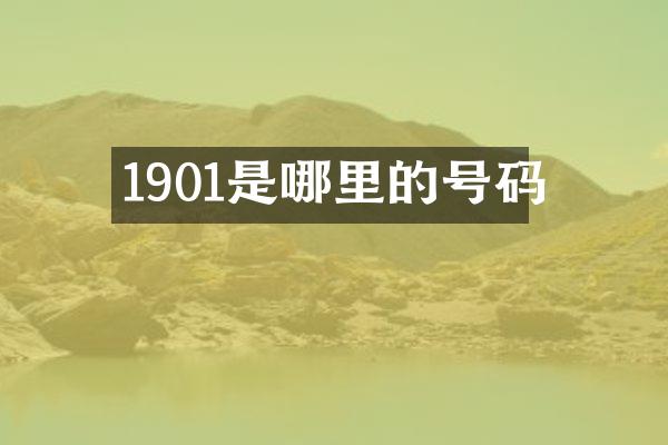 1901是哪里的号码