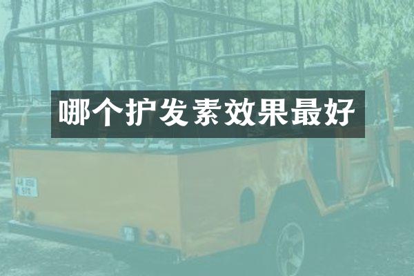 哪个护发素效果最好