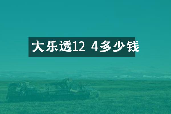 大12 4多少钱