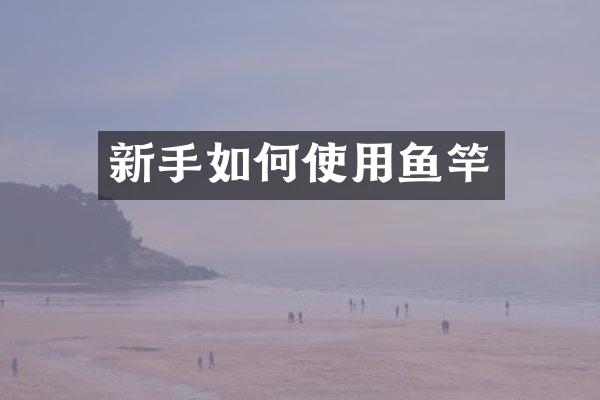 新手如何使用鱼竿