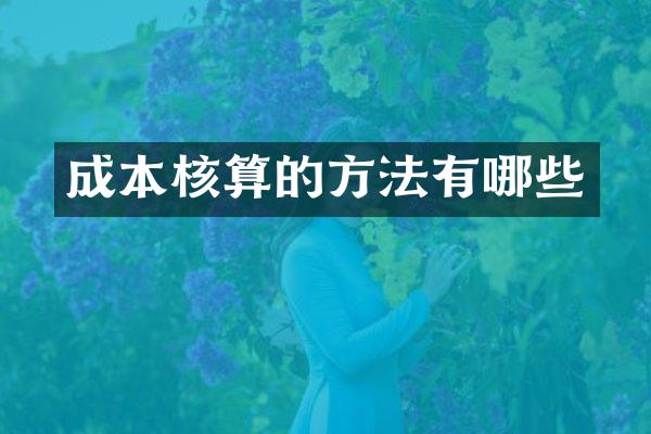 成本核算的方法有哪些