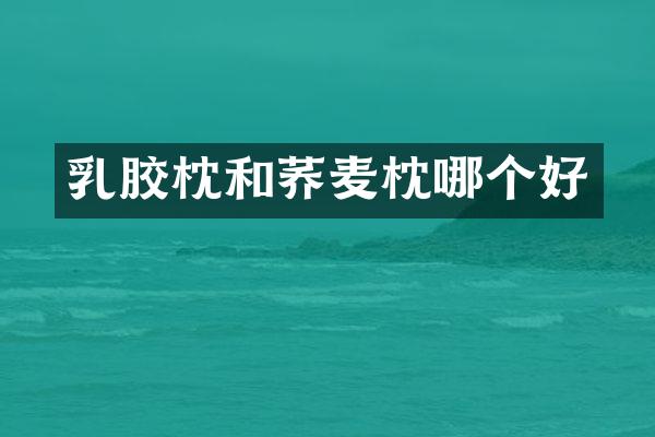 乳胶枕和荞麦枕哪个好