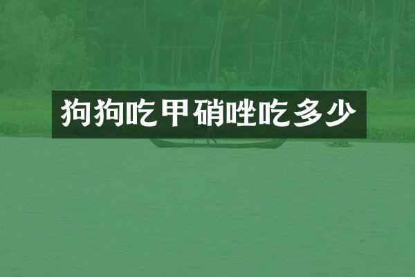 狗狗吃甲硝唑吃多少