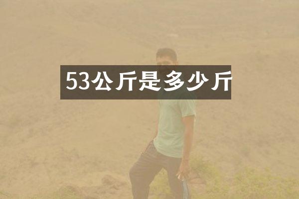 53公斤是多少斤
