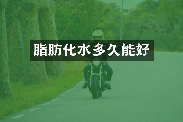 脂肪化水多久能好