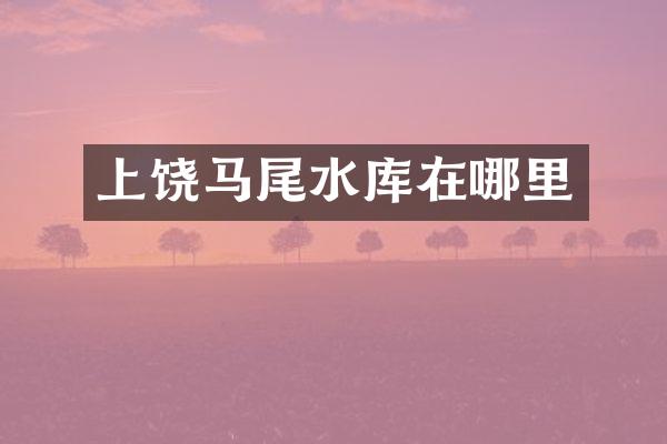 上饶马尾水库在哪里
