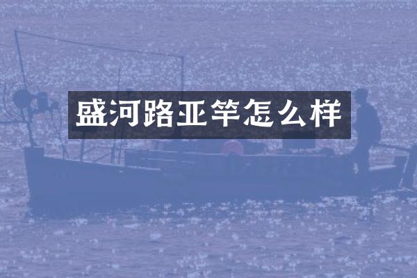 盛河路亚竿怎么样