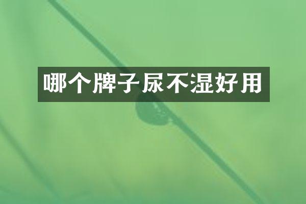 哪个牌子尿不湿好用