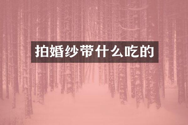 拍婚纱带什么吃的