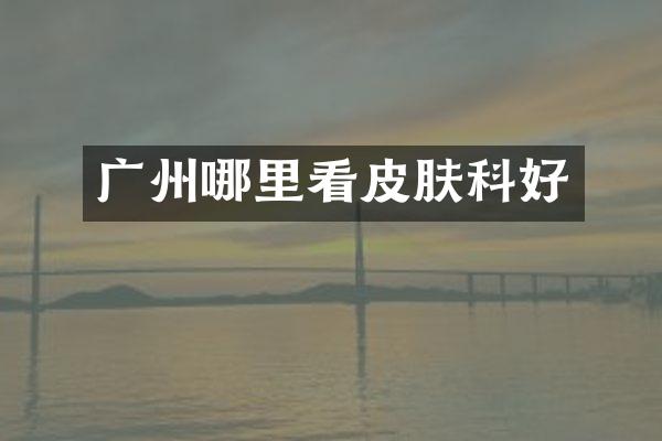 广州哪里看皮肤科好