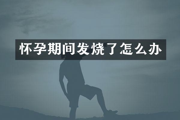 怀孕期间发烧了怎么办