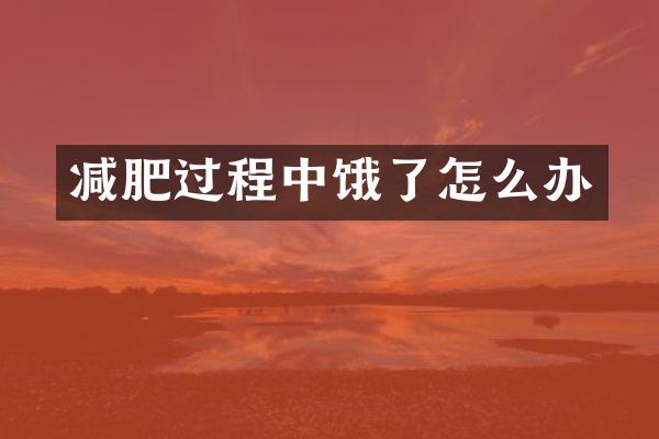减肥过程中饿了怎么办