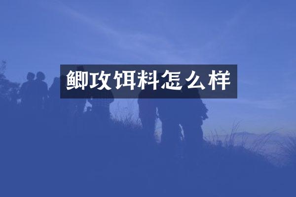鲫攻饵料怎么样