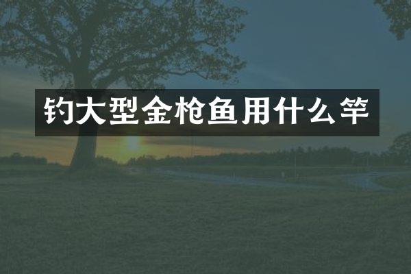 钓大型金枪鱼用什么竿