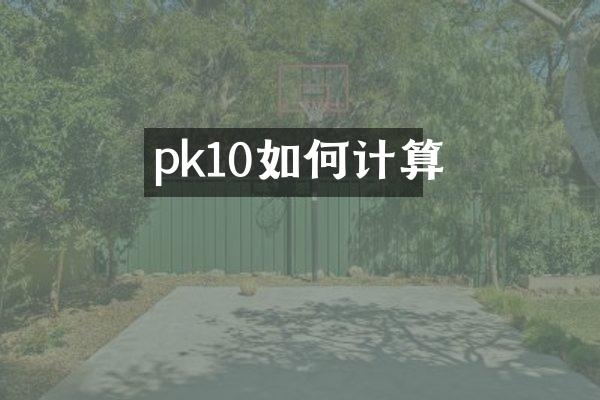 pk10如何计算