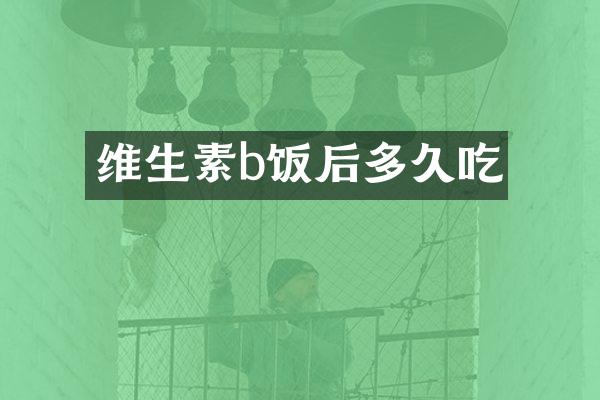 维生素b饭后多久吃