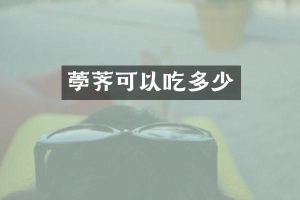 荸荠可以吃多少