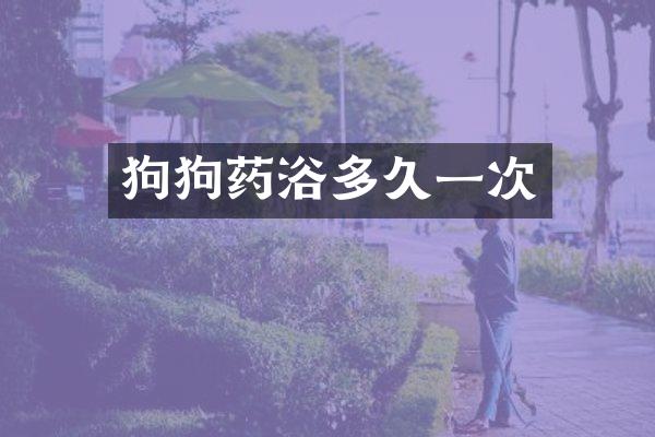 狗狗药浴多久一次