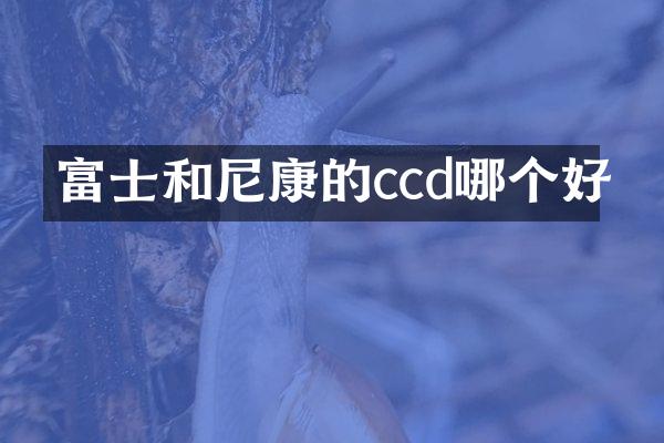 富士和尼康的ccd哪个好
