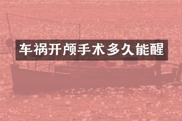 车祸开颅手术多久能醒