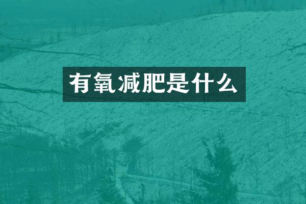 有氧减肥是什么